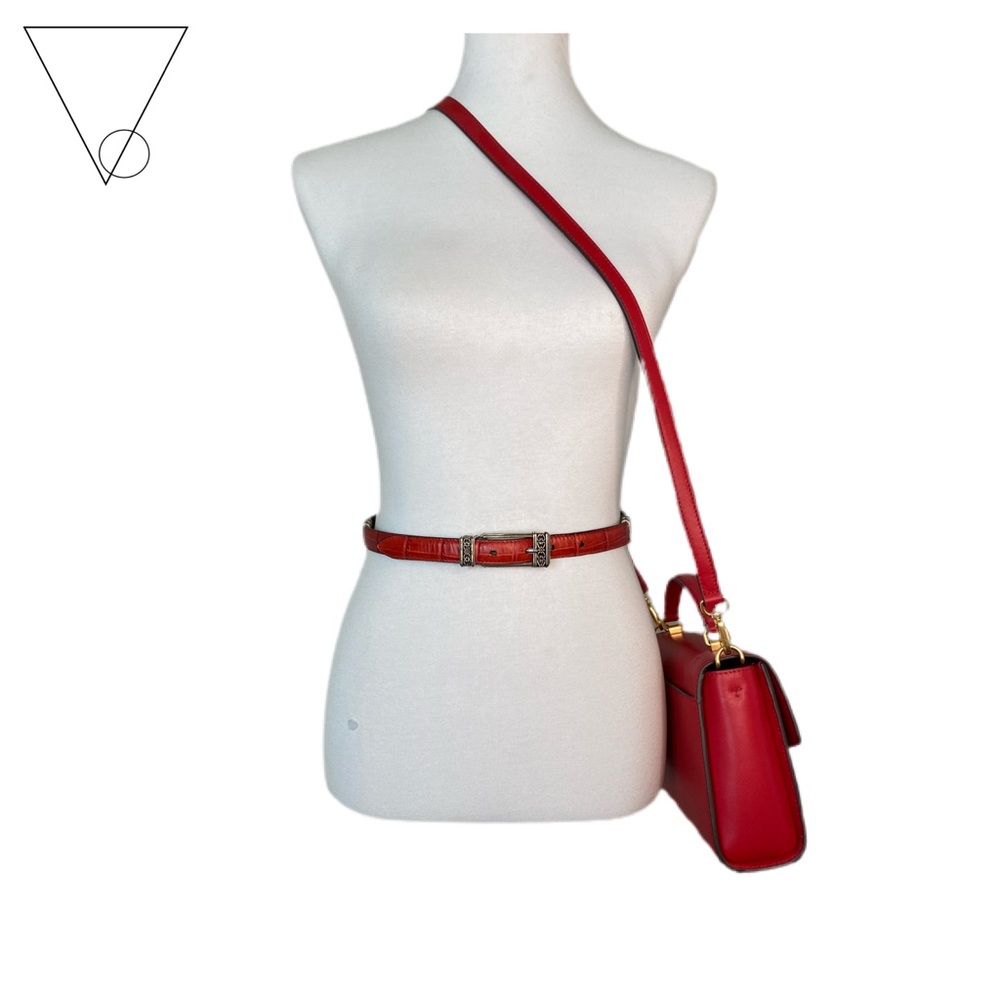 Red Leather Brighton Belt 💋